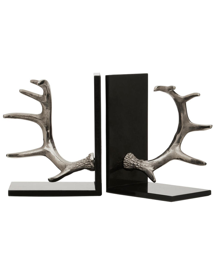Pair of Antler Marble Bookends - Ideal