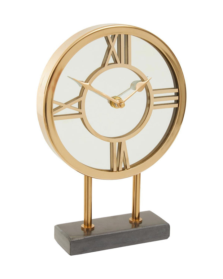 Modern Black Marble Base Clock - Ideal