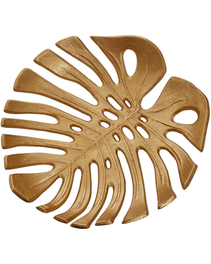 Gold Monstera Leaf Small Decorative Bowl - Ideal