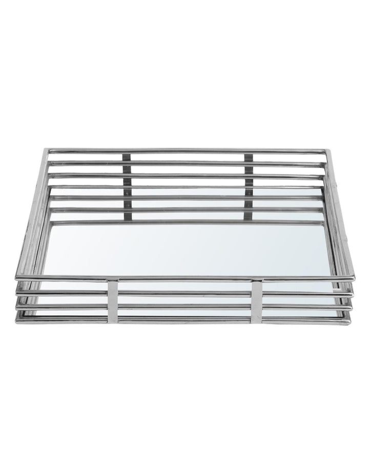 Mirror & Chrome Square Tray - Ideal