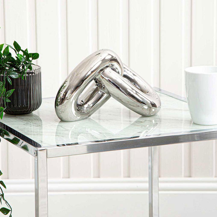 Carrara Marble Effect Side Table - Ideal