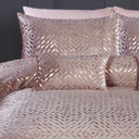 Bellagio Metallic Velvet Blush Boudoir Cushion