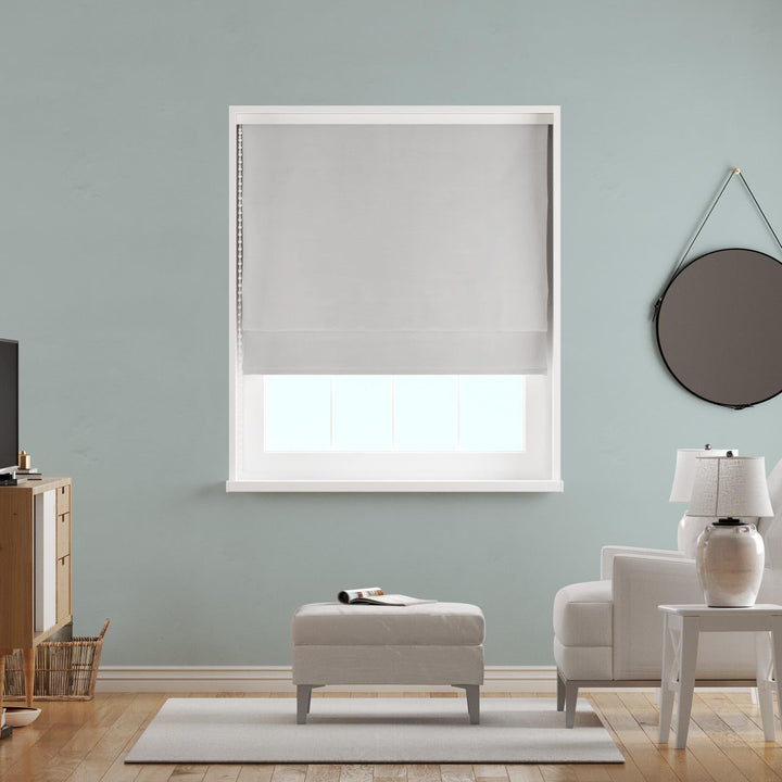 Alcina White Made To Measure Roman Blind -  - Ideal Textiles