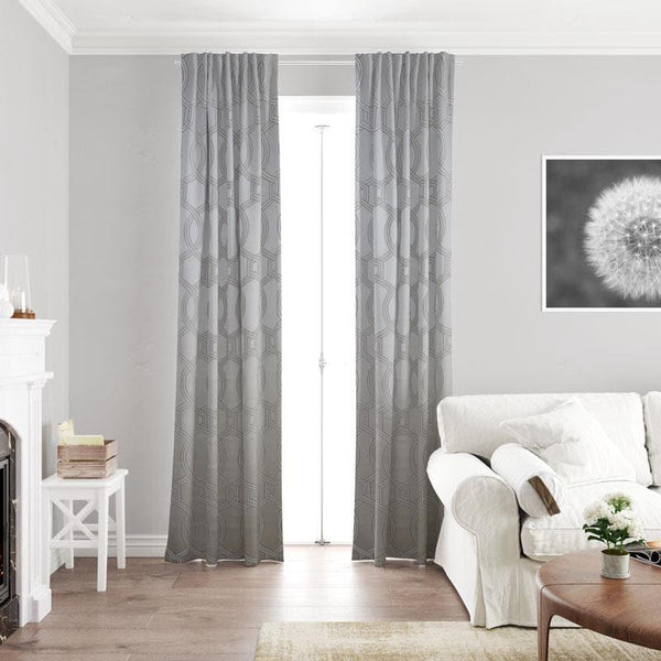 Aria Zinc Made To Measure Curtains -  - Ideal Textiles
