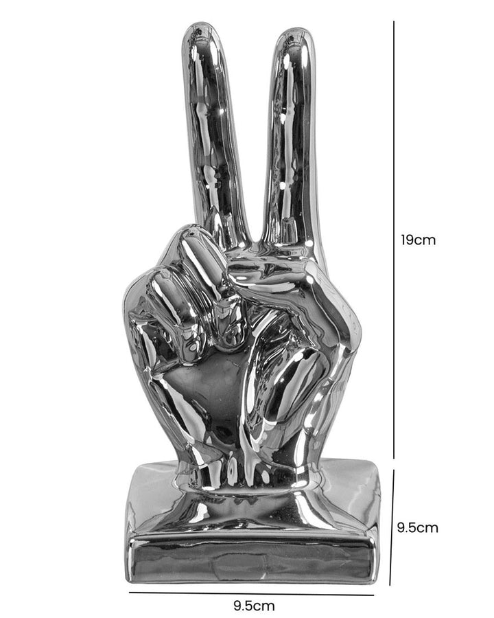 Silver Peace Sign Ornament - Ideal