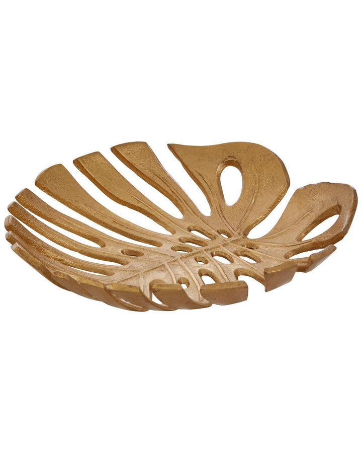 Gold Monstera Leaf Small Decorative Bowl - Ideal