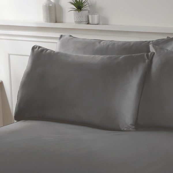 So Soft Microfibre Charcoal Pillowcases Pair - Ideal
