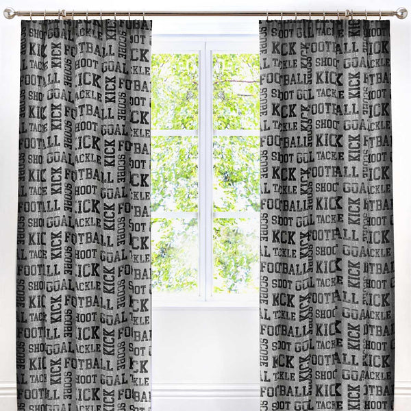 Football Tape Top Curtains Tape Top Curtains Bedlam   