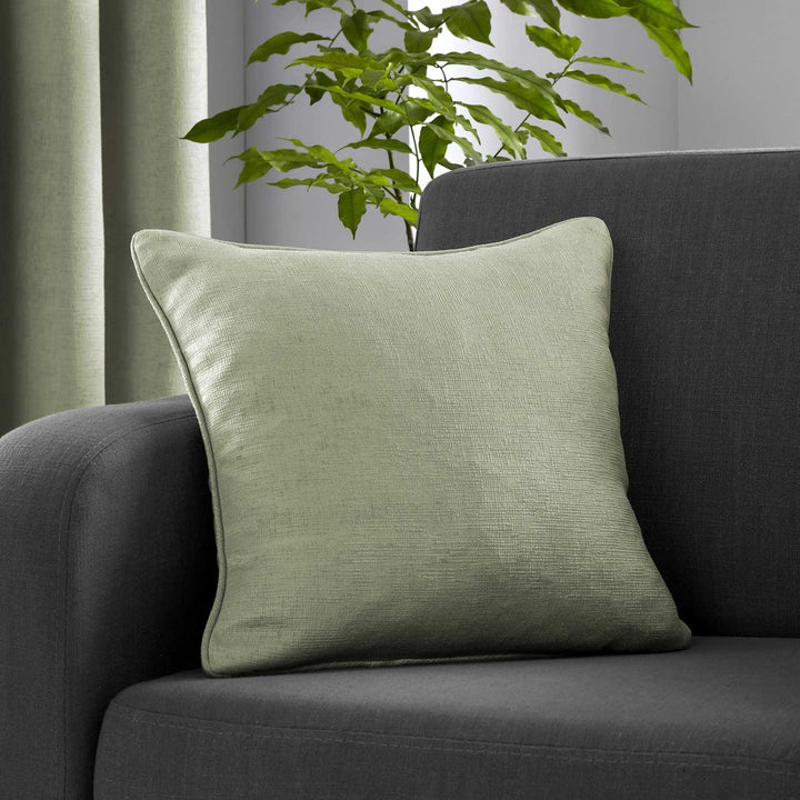 Strata Textured Green Cushion Cover 17'' x 17'' -  - Ideal Textiles