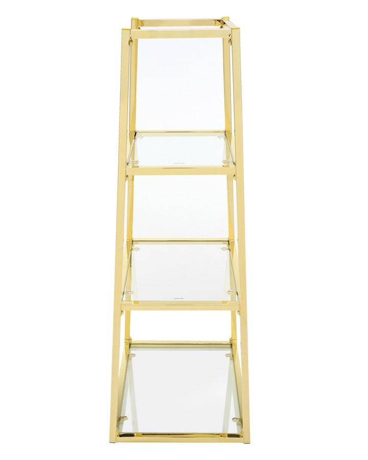Luxor Gold 3 Shelf Ladder Shelving Unit - Ideal
