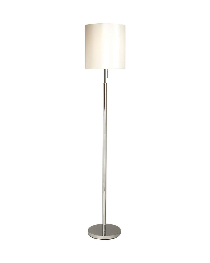 Chrome and White Manhattan Floor Lamp - Ideal