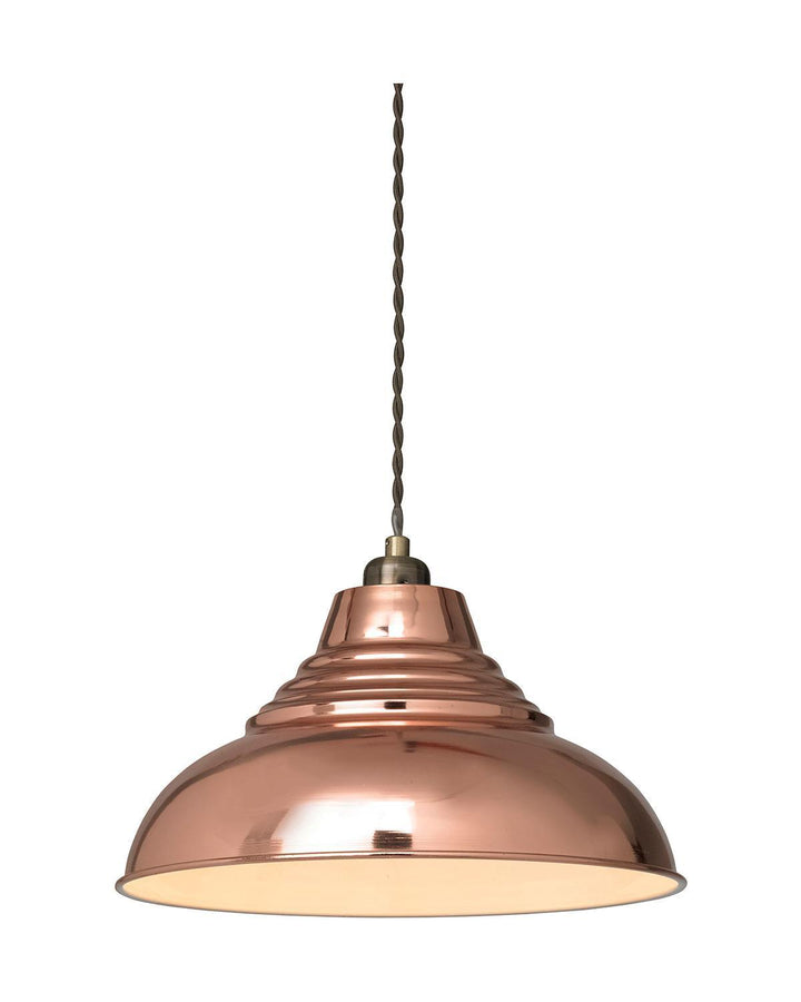 Shiny copper Vintage Pendant Shade painted steel - Ideal