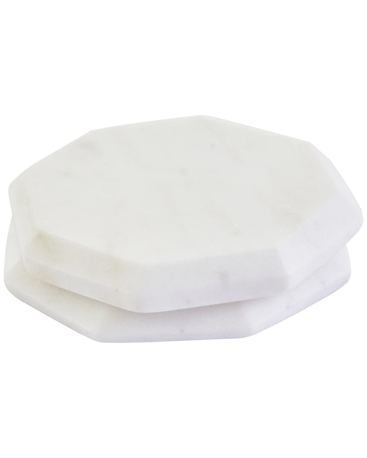 Set of 4 Classic Octagon Marble Coasters - Ideal
