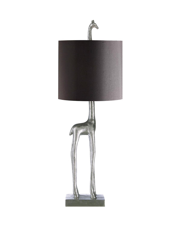 Charcoal Grey Jeffrey Table Lamp with Grey Shade - Ideal
