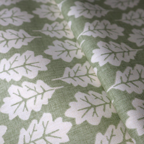 Oak Leaf Lemongrass Made To Measure Roman Blind -  - Ideal Textiles