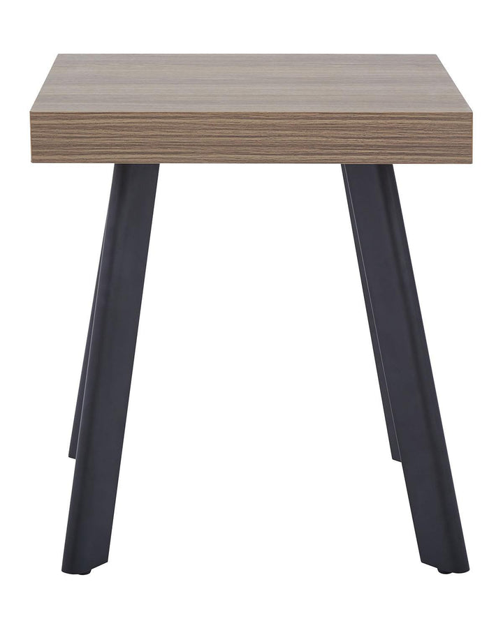 Caen Sustainably Sourced Wood Side Table with Black Metal Splayed Legs - Ideal