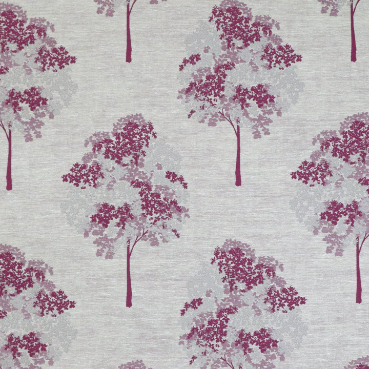 Woodland Magenta Made To Measure Curtains -  - Ideal Textiles