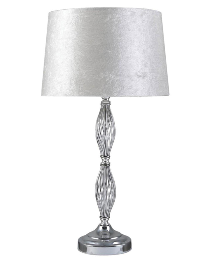 Silver Twisted Cage Table Lamp - Ideal