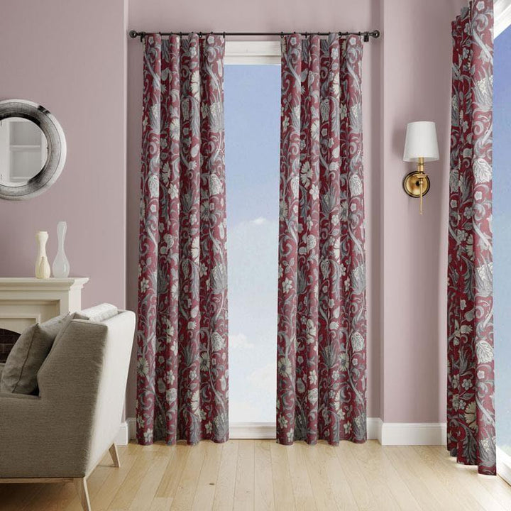 Chalfont Carmine Made To Measure Curtains -  - Ideal Textiles