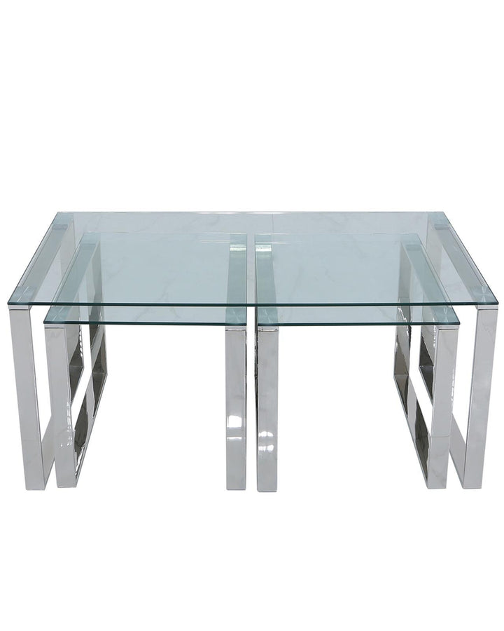Vogue Chrome Nest of Coffee Tables - Ideal