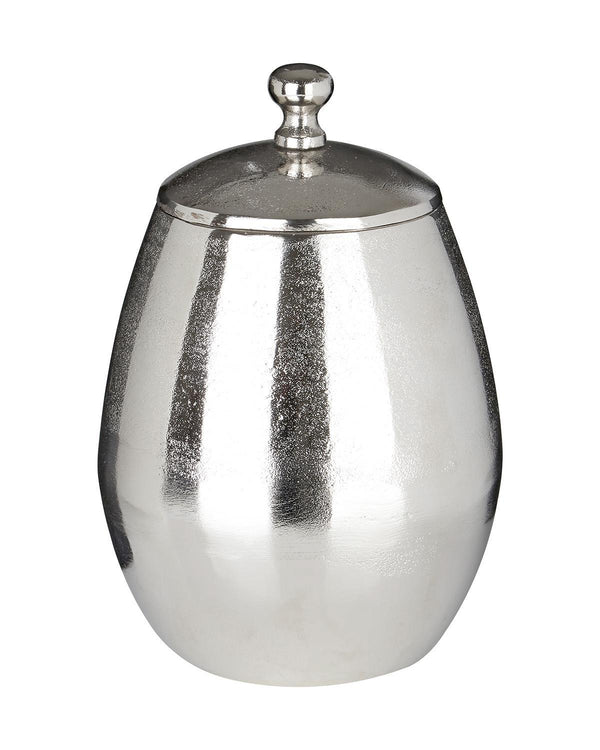 Handcrafted Nickel Reflective Decorative Jar - Ideal