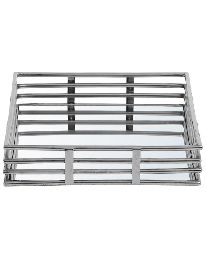 Large Mirror & Chrome Square Tray - Ideal