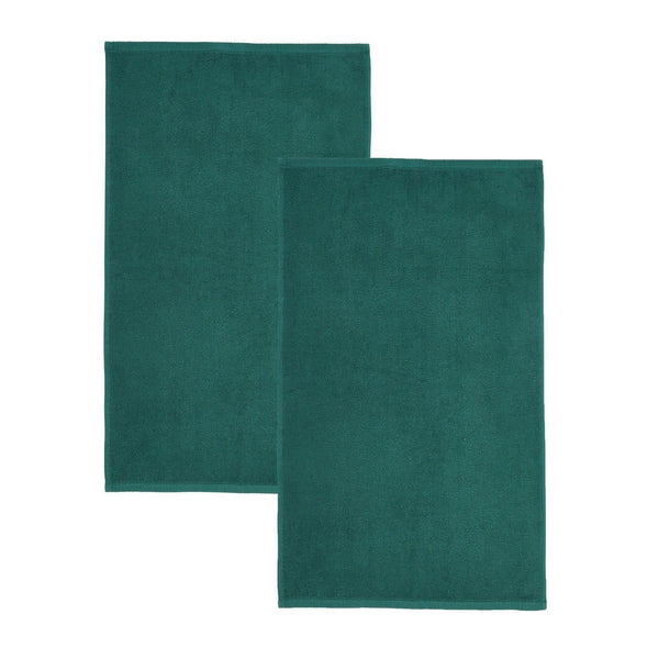 Quick Dry 100% Cotton Bath Sheet Pair Forest Green - Ideal