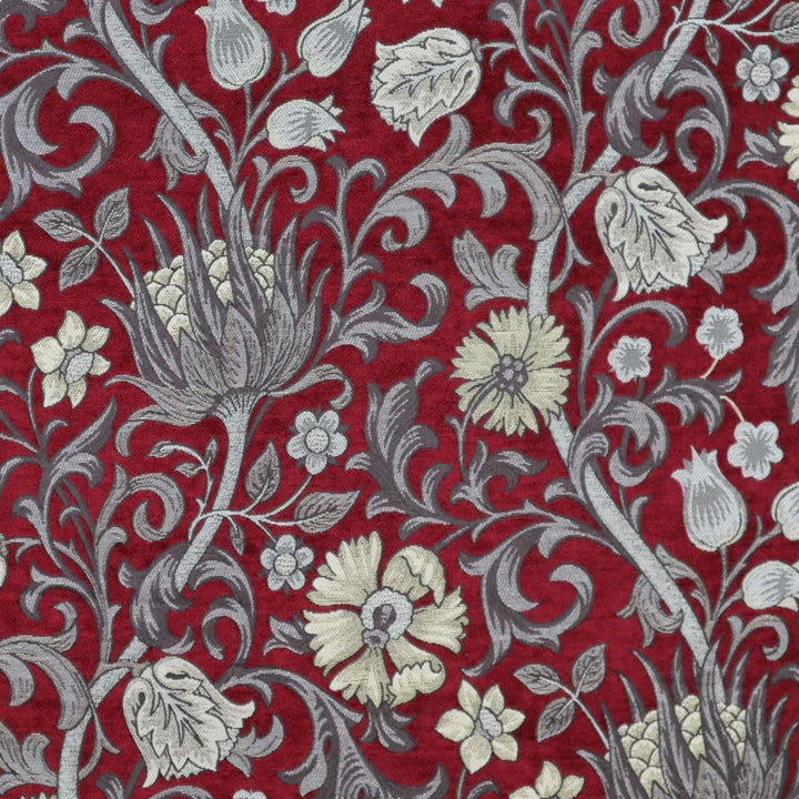 FABRIC SAMPLE - Chalfont Carmine Woven Jacquard -  - Ideal Textiles