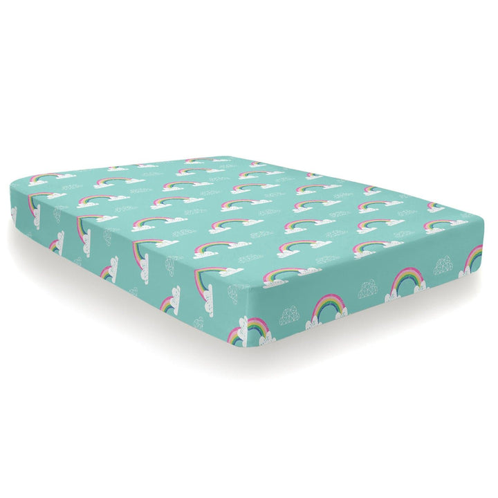 Rainbow Unicorn Blue Fitted Sheet - Ideal