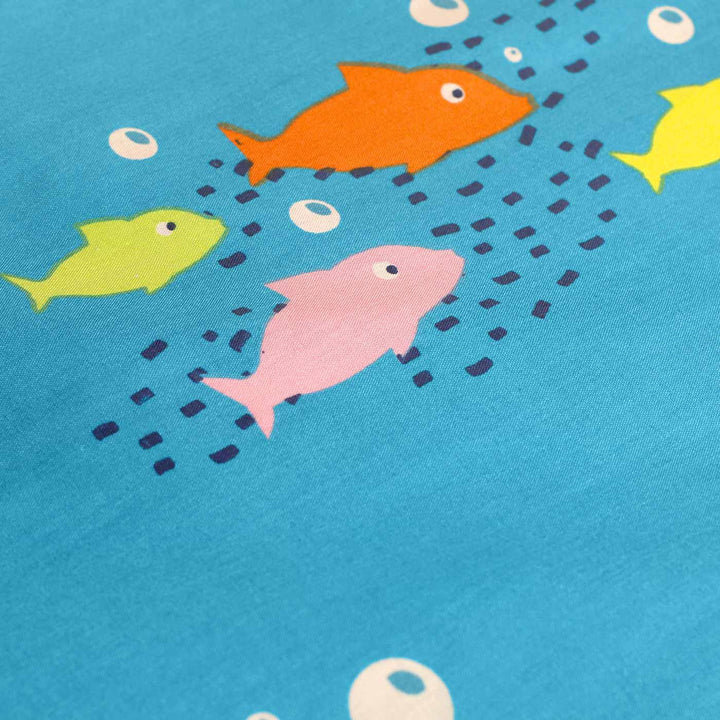Sea Life Printed Blue Fitted Sheets - Ideal