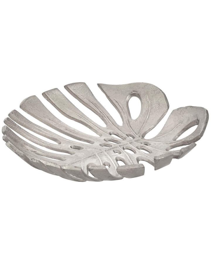 Silver Monstera Leaf Small Decorative Bowl - Ideal