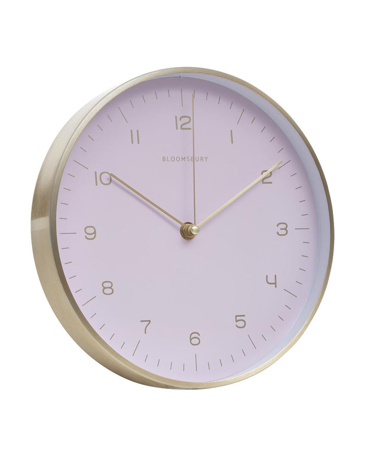 Pink and Gold Wall Clock - Round - Ideal