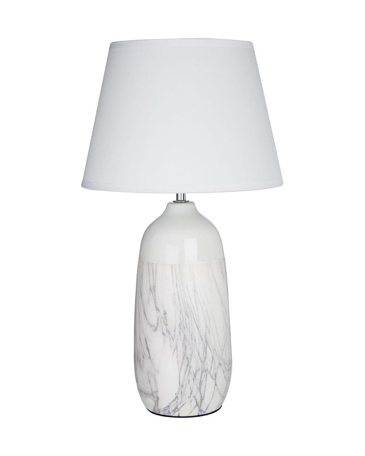 Grey Marble Ceramic Table Lamp - Ideal