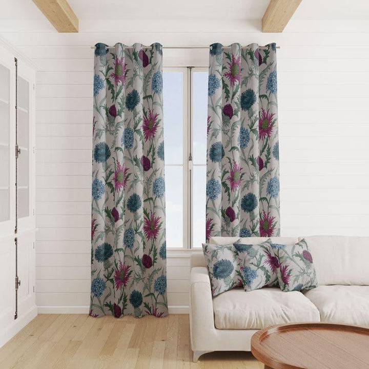 Acanthium Carmine Made To Measure Curtains -  - Ideal Textiles