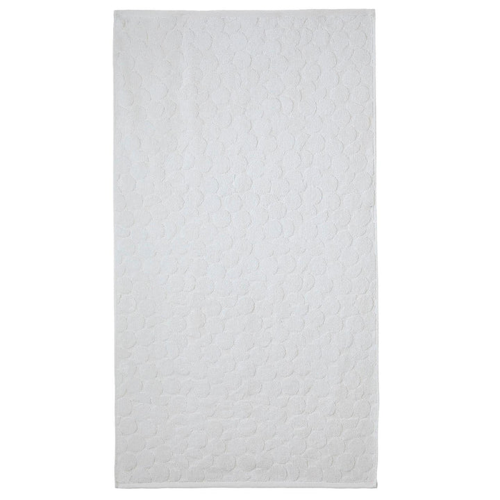 Ingo Geometric White Cotton Jacquard Towels - Ideal