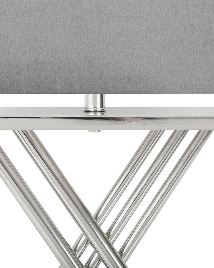 Amos Deco Grey Table Lamp - Ideal