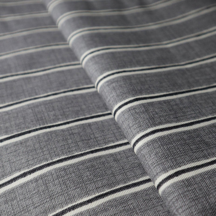 Rowing Stripe Pewter Made To Measure Roman Blind -  - Ideal Textiles
