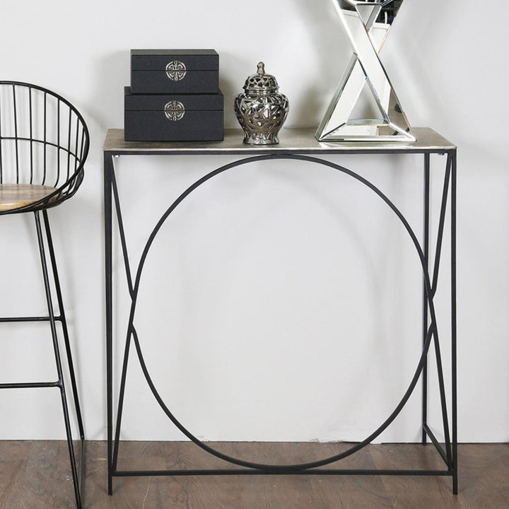 Marisol Nickel Top Console Table - Ideal