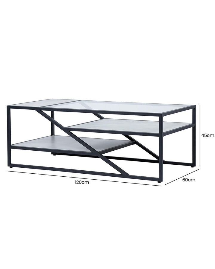 Carbon Black Tiered Coffee Table - Ideal