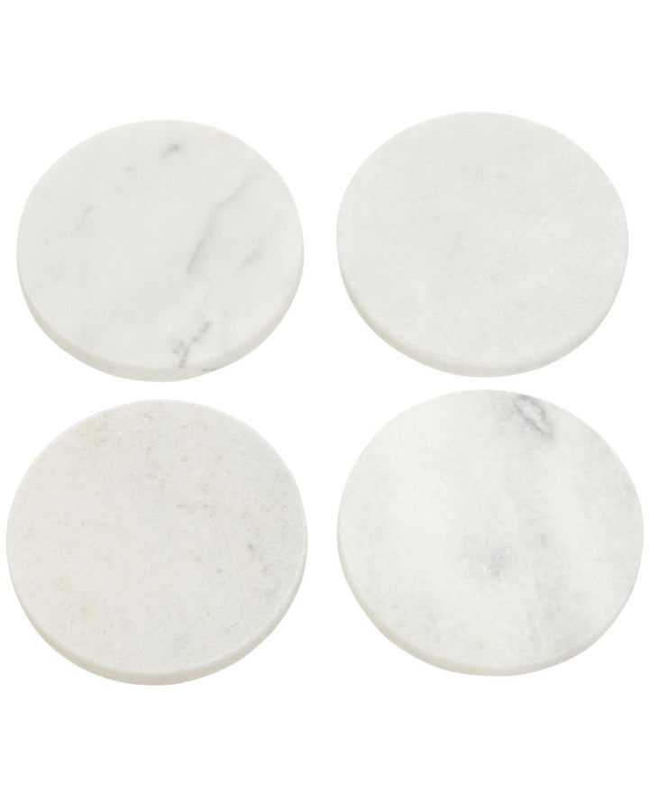 Set of 4 Classic Round Marble Coasters - Ideal