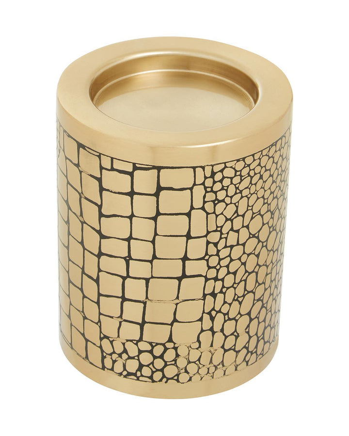 Roslin Gold Croc Small Candle Holder - Ideal