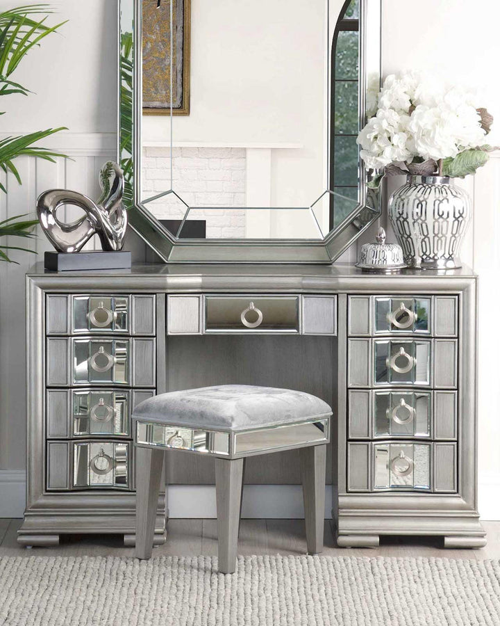 Florence Grey Dressing Table - Ideal