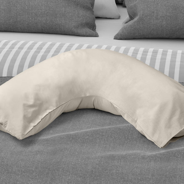 Percale 180 Thread Count Ivory V-Shape Pillowcase - Ideal