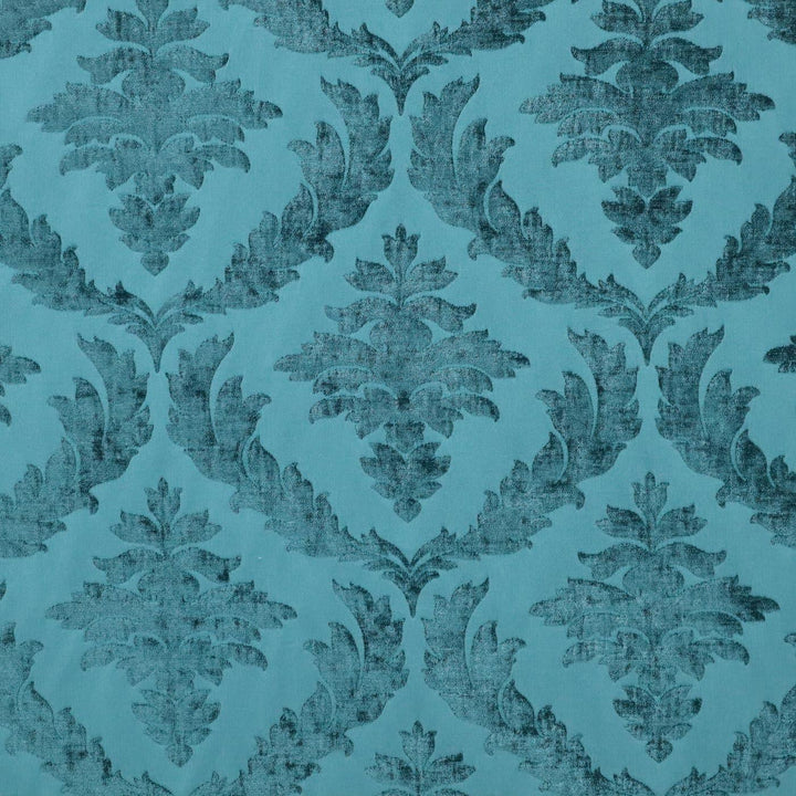 FABRIC SAMPLE - Isadore Teal Woven Jacquard 145 -  - Ideal Textiles