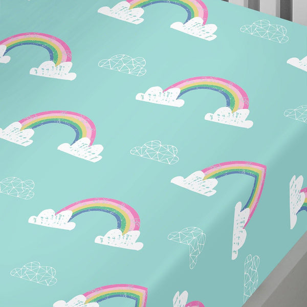 Rainbow Unicorn Fitted Sheet Kids Bedding Bedlam   