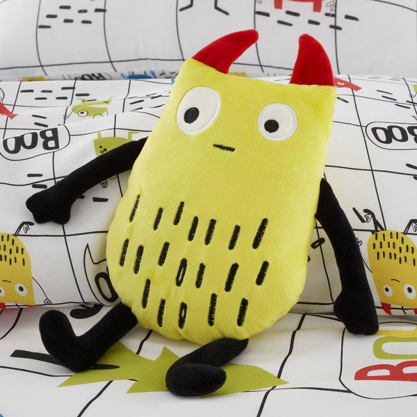 Monster Mob Yellow Kids Cuddly Cushion - Ideal