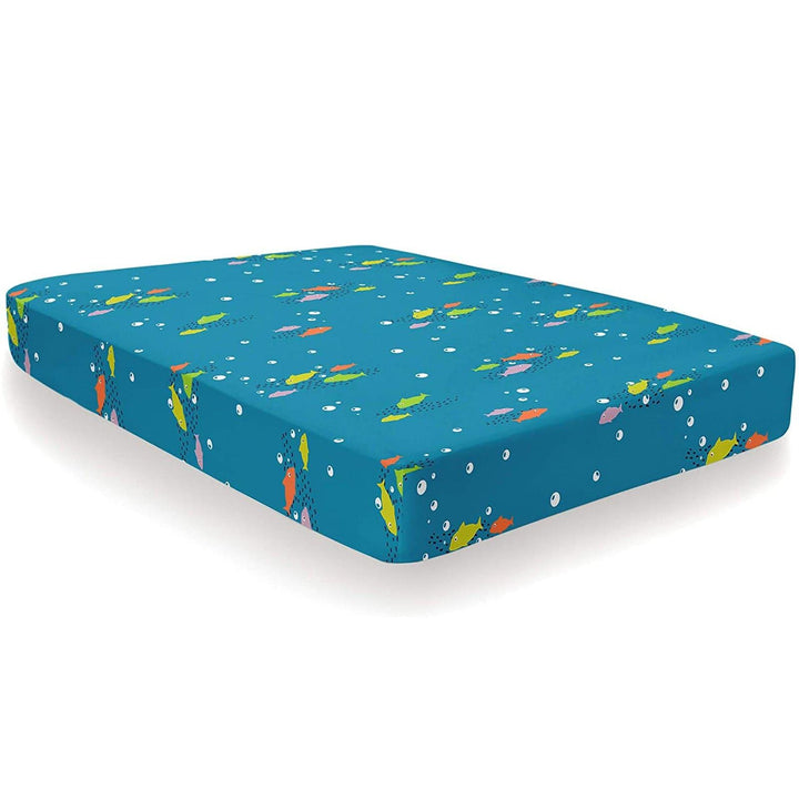 Sea Life Printed Blue Fitted Sheets - Ideal