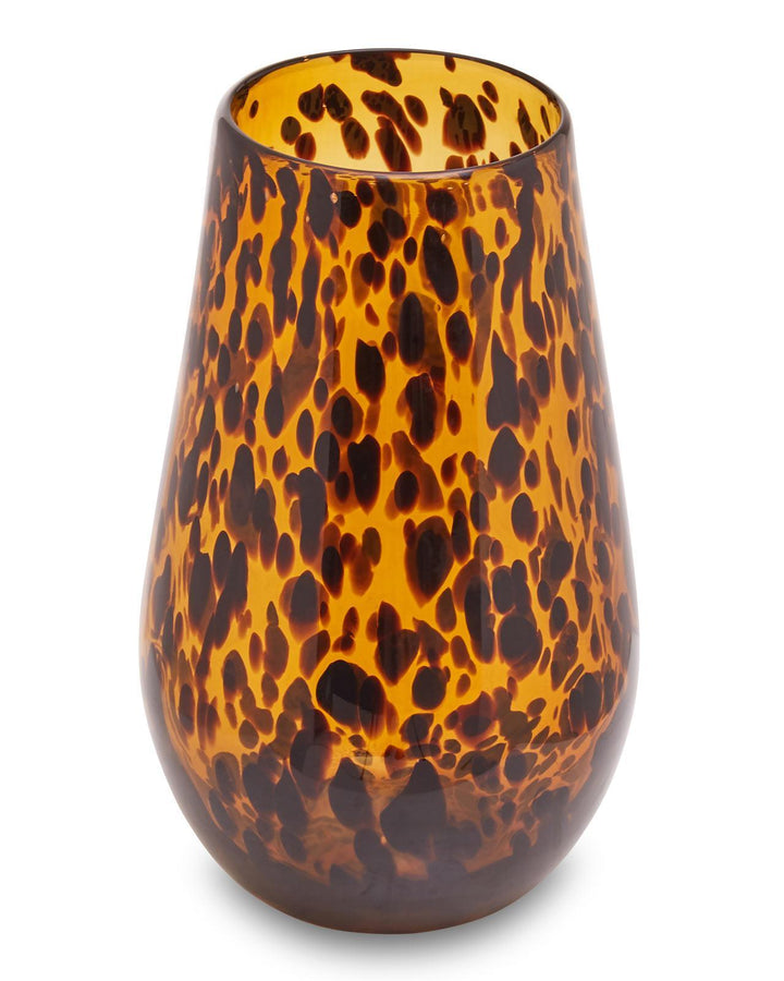 Zoey Tortoiseshell Glass Vase - Ideal