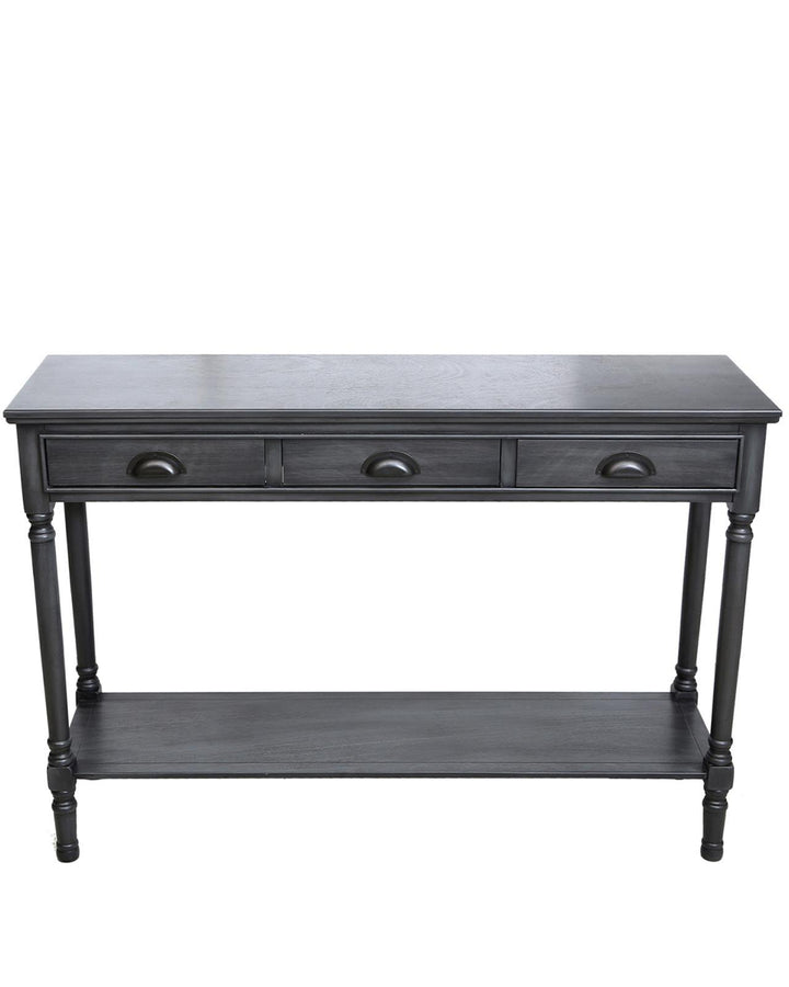 Braemar Grey Wood Wide Console Table - Ideal