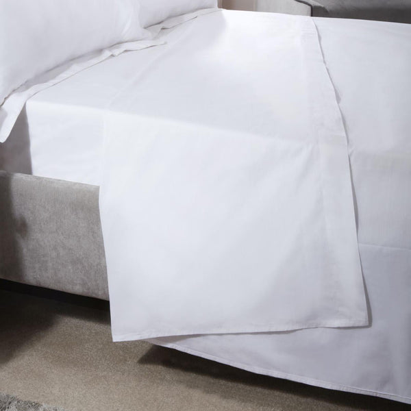 Egyptian Cotton 200 Thread Count White Flat Sheet - Ideal